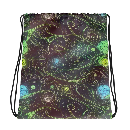 Starfield Scrolls on a Drawstring Bag