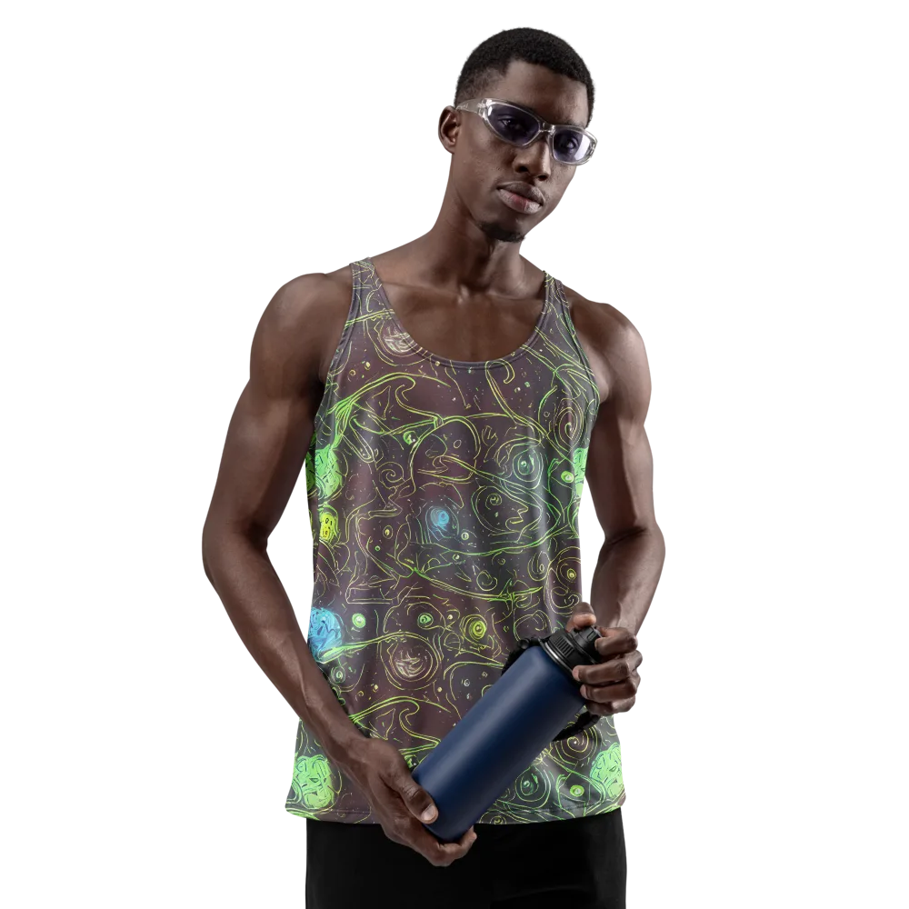 Starfield Scrolls on Men's Tank Top — Front