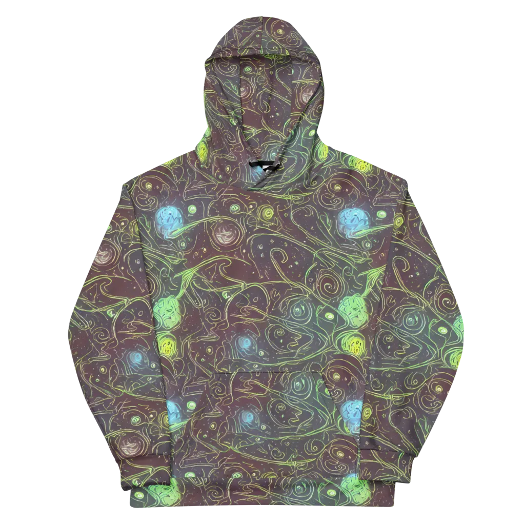 Starfield Scrolls on Cotton Hoodie — Front