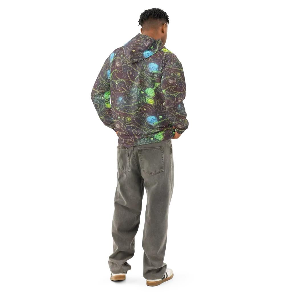 Starfield Scrolls on Cotton Hoodie — Back