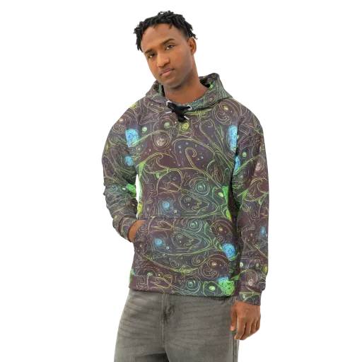 Starfield Scrolls on a Cotton Hoodie