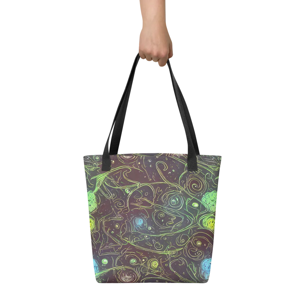 Starfield Scrolls on Tote Bag — Front