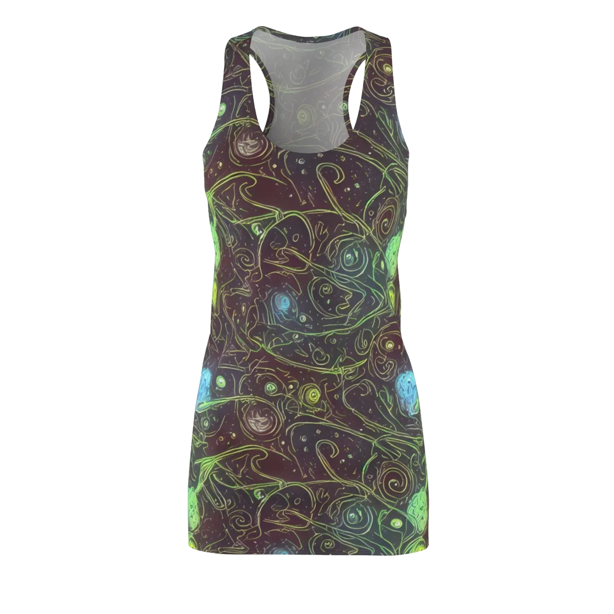 Starfield Scrolls on Racerback Dress — Front