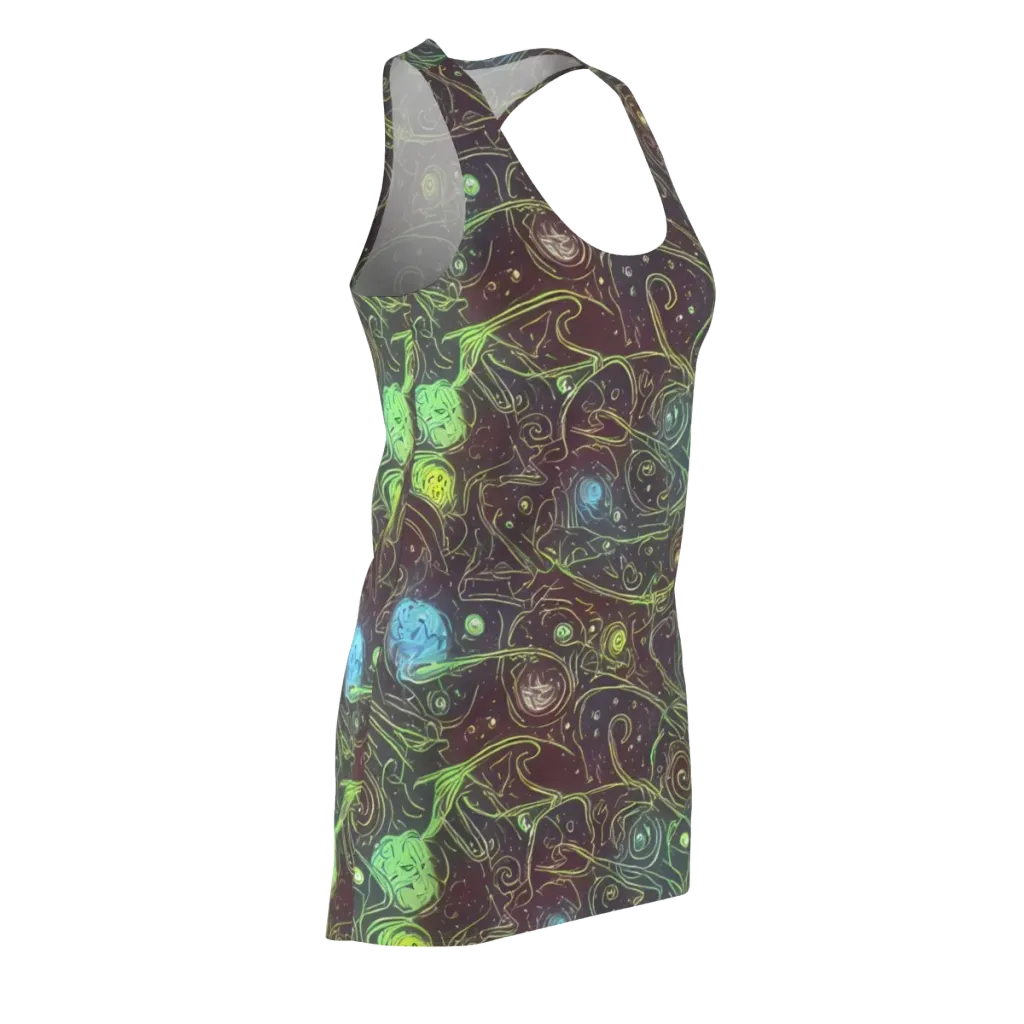 Starfield Scrolls on Racerback Dress — Front Side