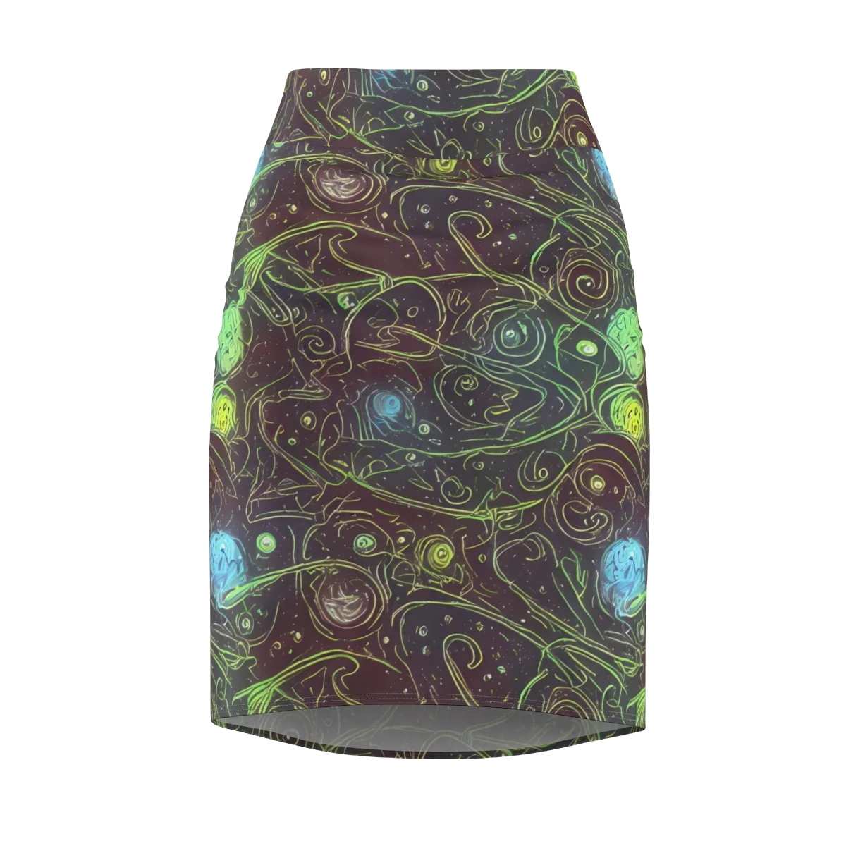 Starfield Scrolls on Pencil Skirt — Front