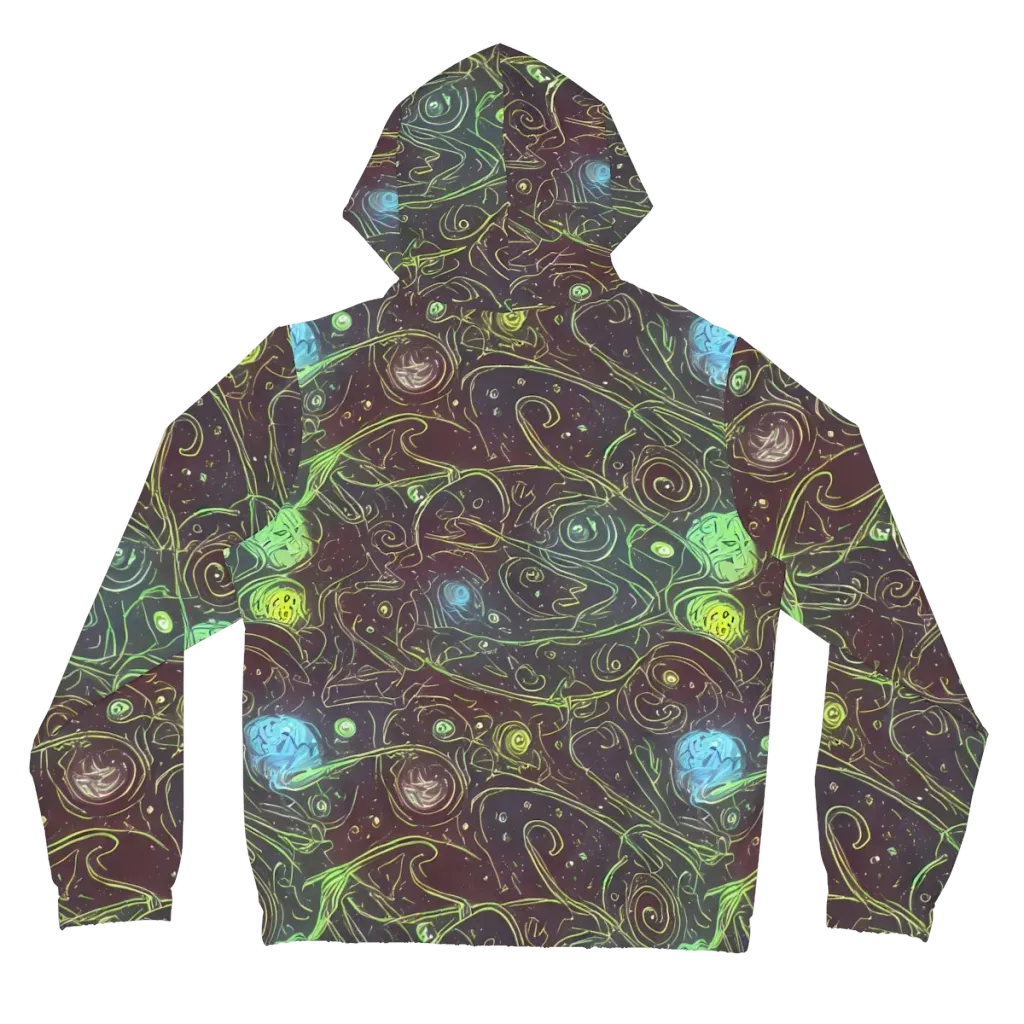 Starfield Scrolls on Women's Full-Zip Hoodie — Back