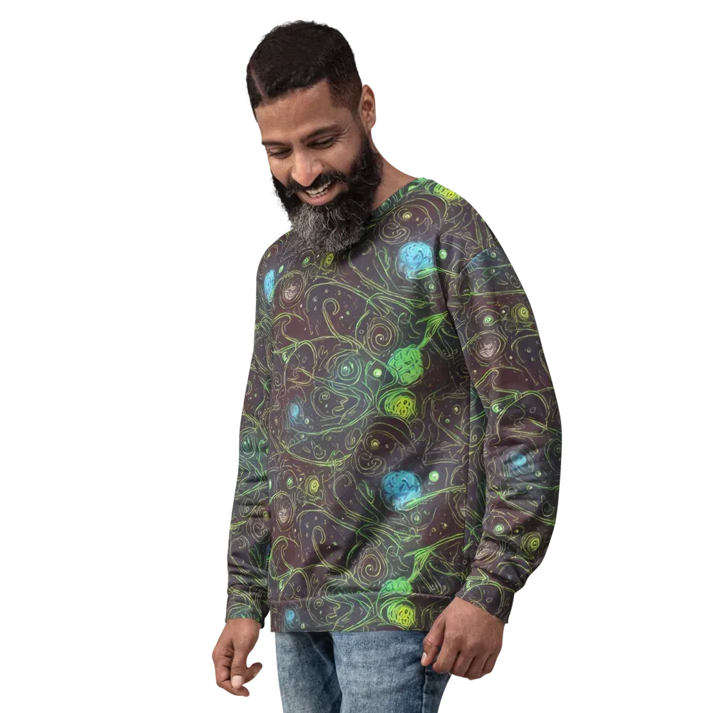 Starfield Scrolls on Sweatshirt — Left Front