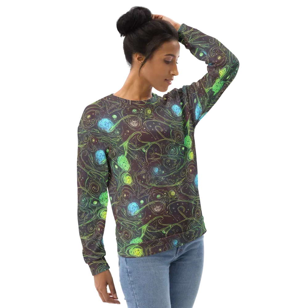 Starfield Scrolls on Sweatshirt — Right Front