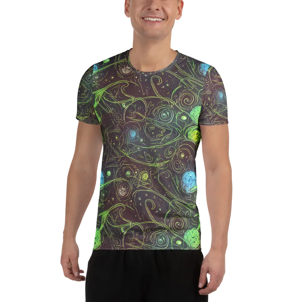 Starfield Scrolls on Men's Athletic T-Shirt — Front