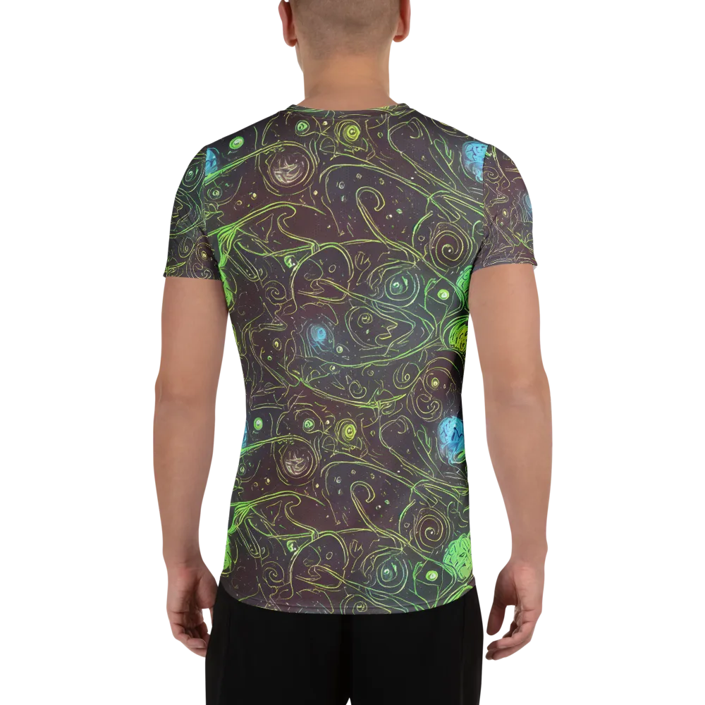 Starfield Scrolls on Men's Athletic T-Shirt — Back