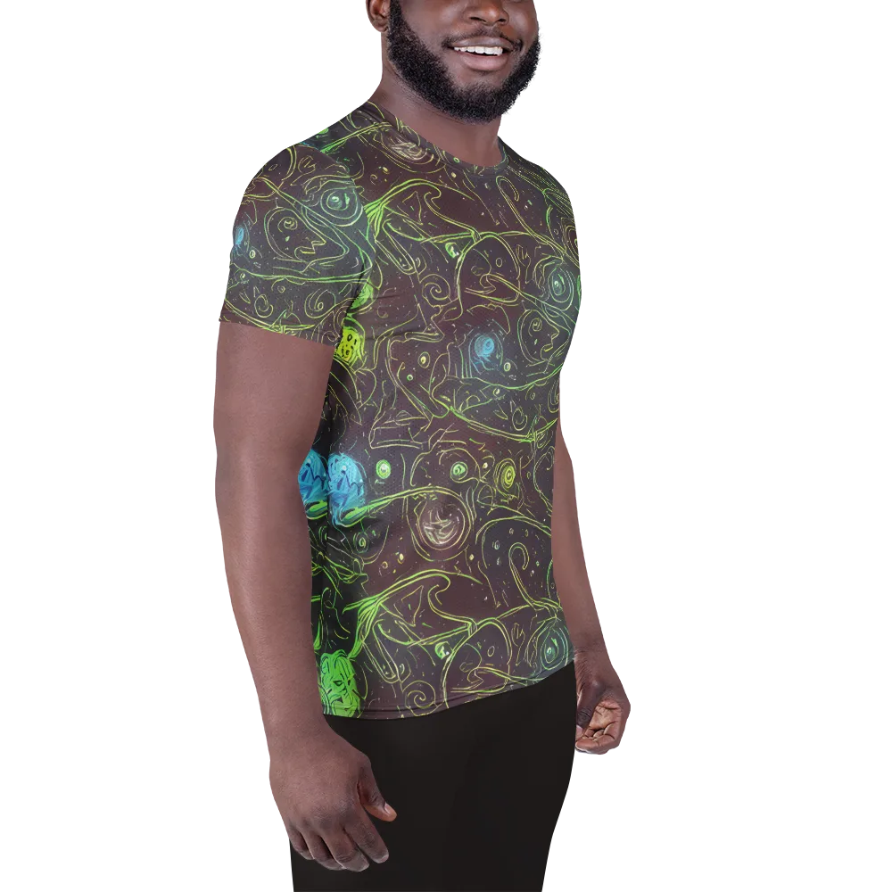 Starfield Scrolls on Men's Athletic T-Shirt — Right