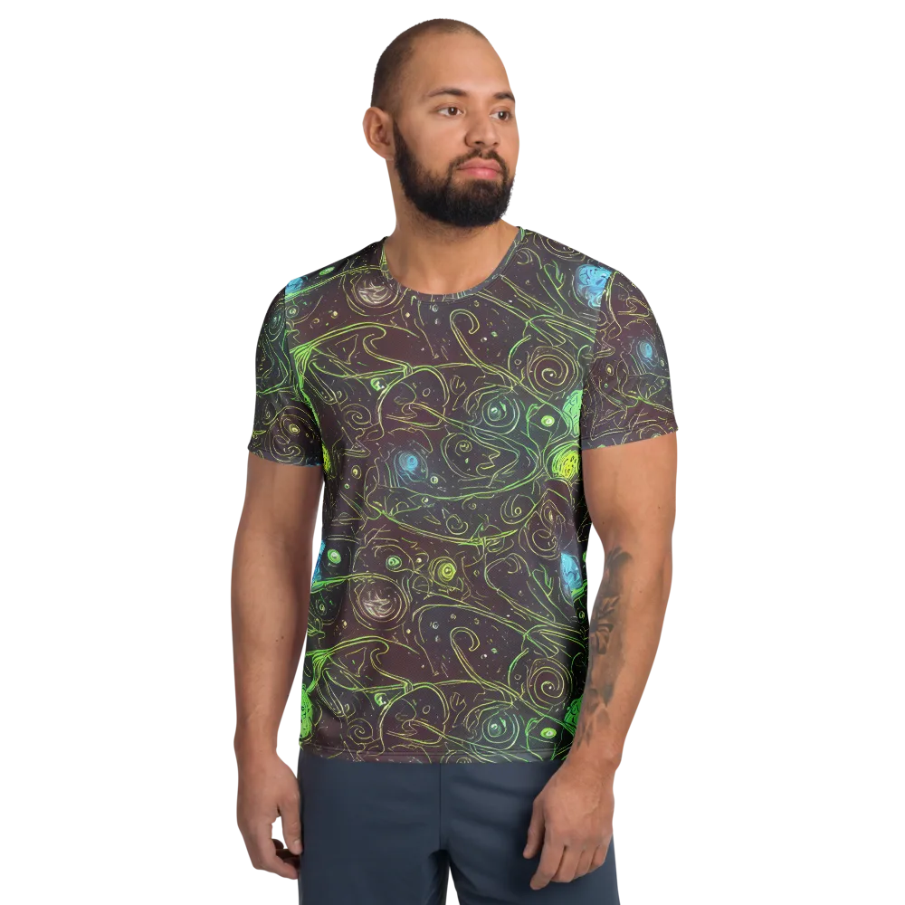 Starfield Scrolls on Men's Athletic T-Shirt — Front