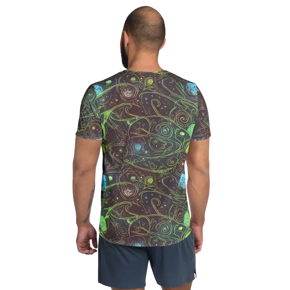 Starfield Scrolls on Men's Athletic T-Shirt — Back