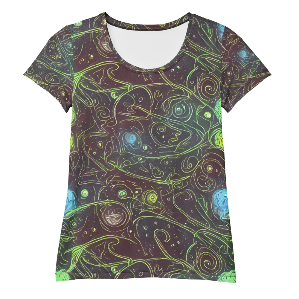Starfield Scrolls on Women's Athletic T-Shirt — Front