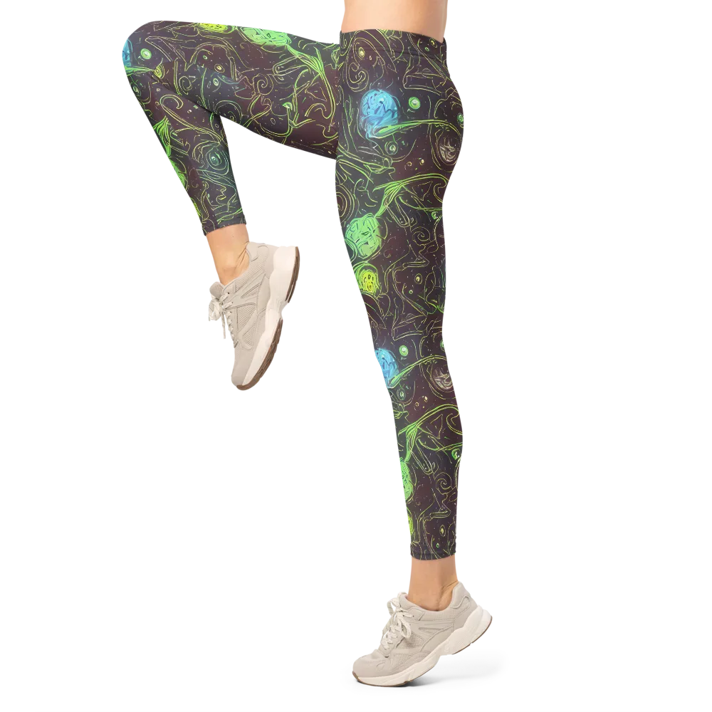 Starfield Scrolls on Leggings — Left