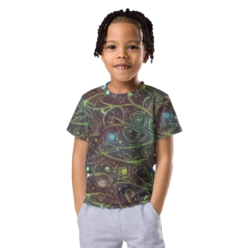 Starfield Scrolls on a Kids Crew Neck T-Shirt