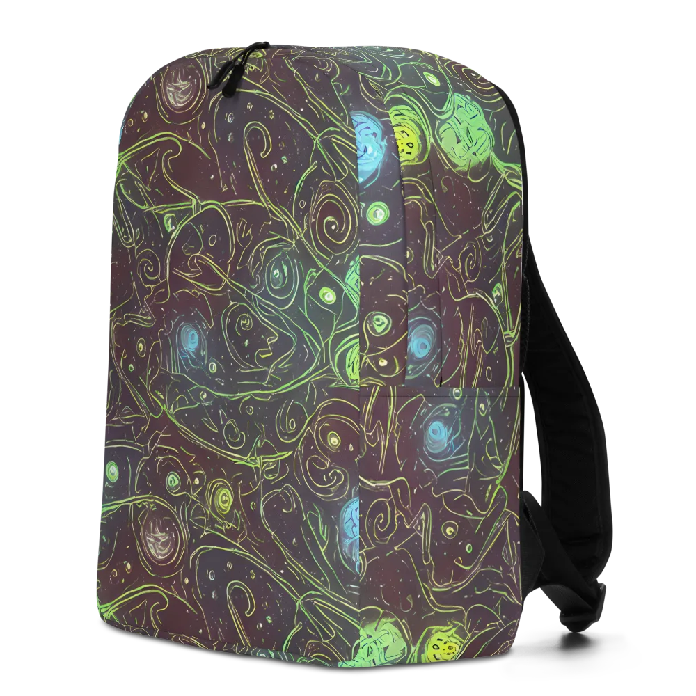 Starfield Scrolls on Minimalist Backpack — Left