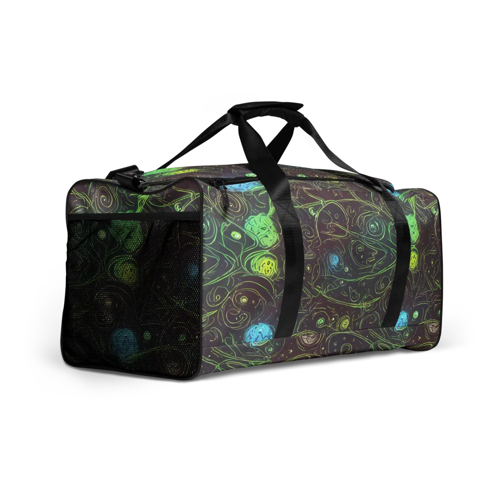 Starfield Scrolls on Duffle Bag — Right Front