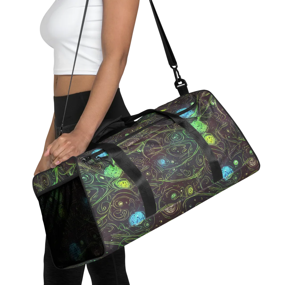Starfield Scrolls on Duffle Bag — Front