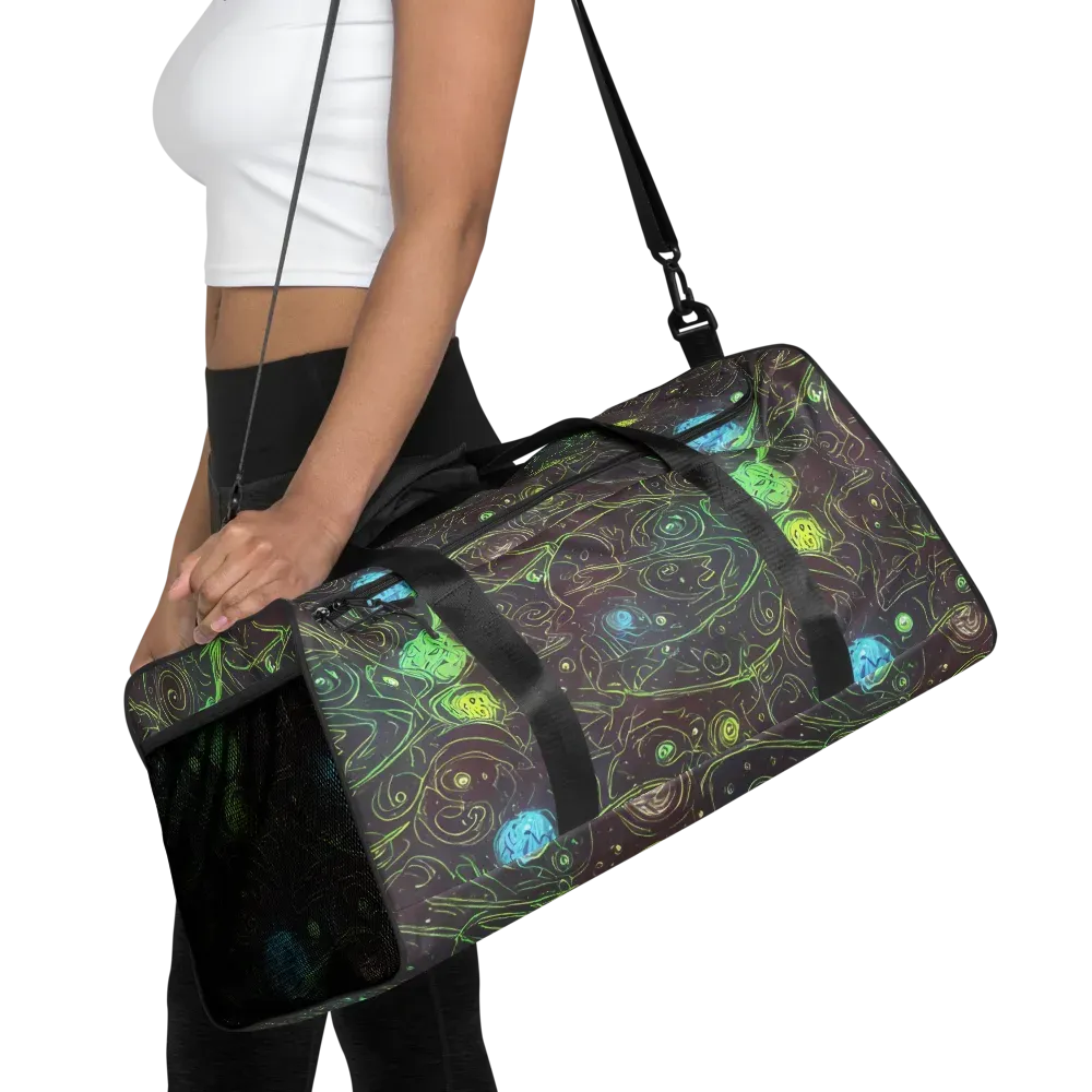 Starfield Scrolls on Duffle Bag — Front