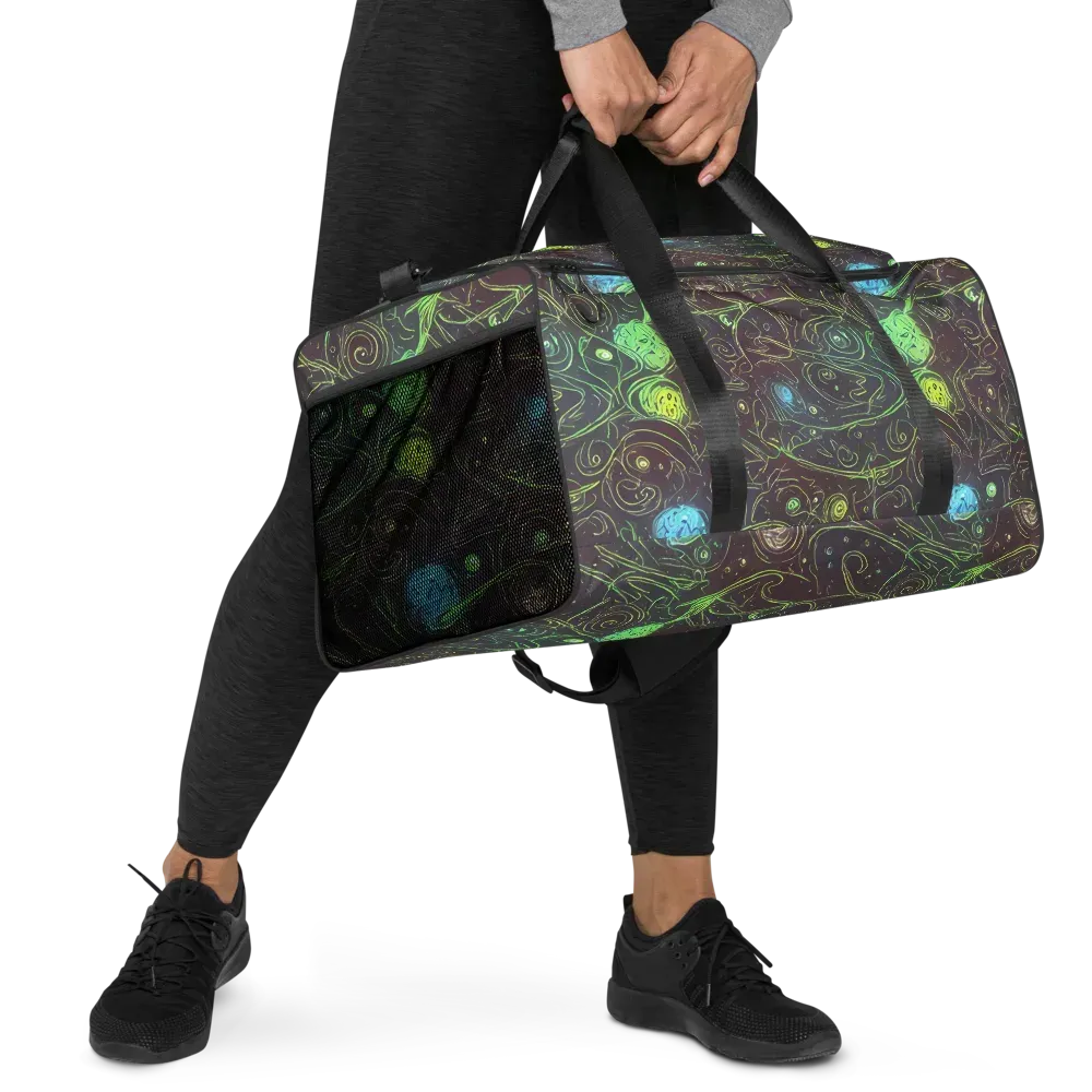 Starfield Scrolls on Duffle Bag — Right Front