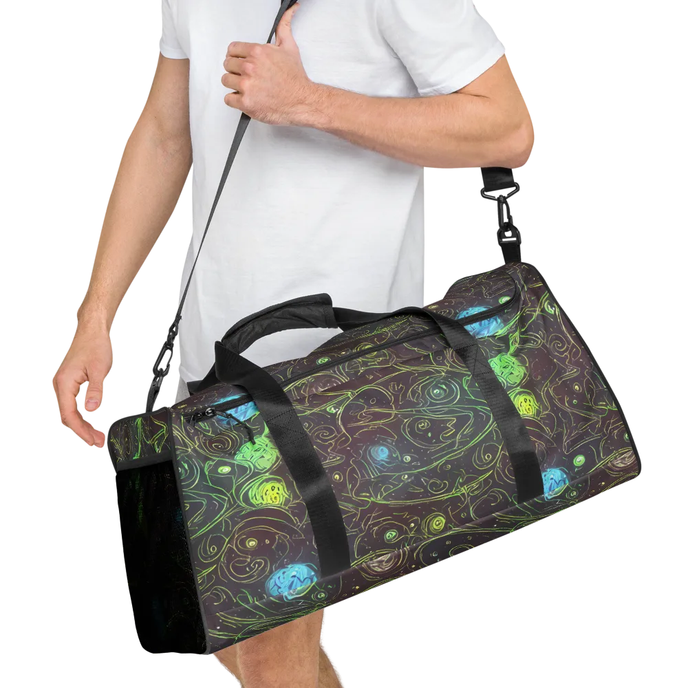 Starfield Scrolls on Duffle Bag — Right Front