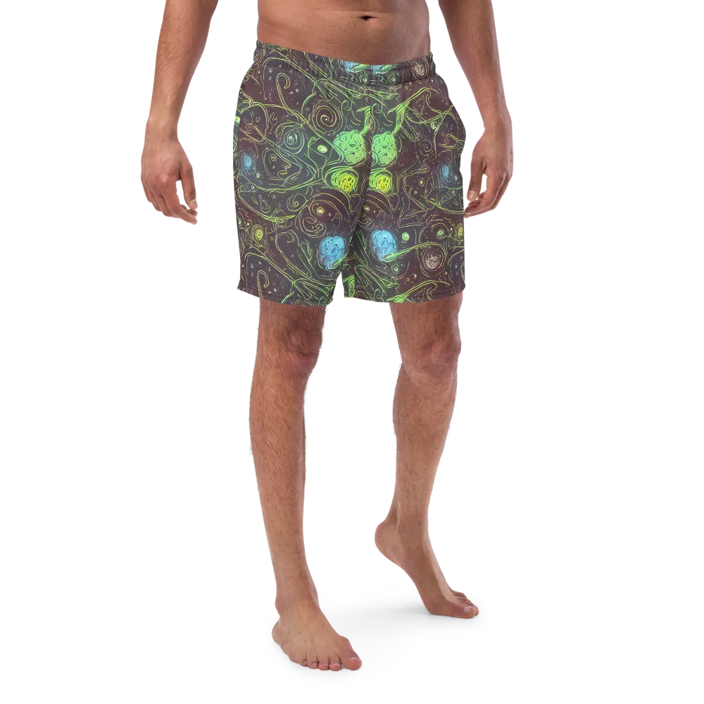 Starfield Scrolls on Swim Trunks — Front