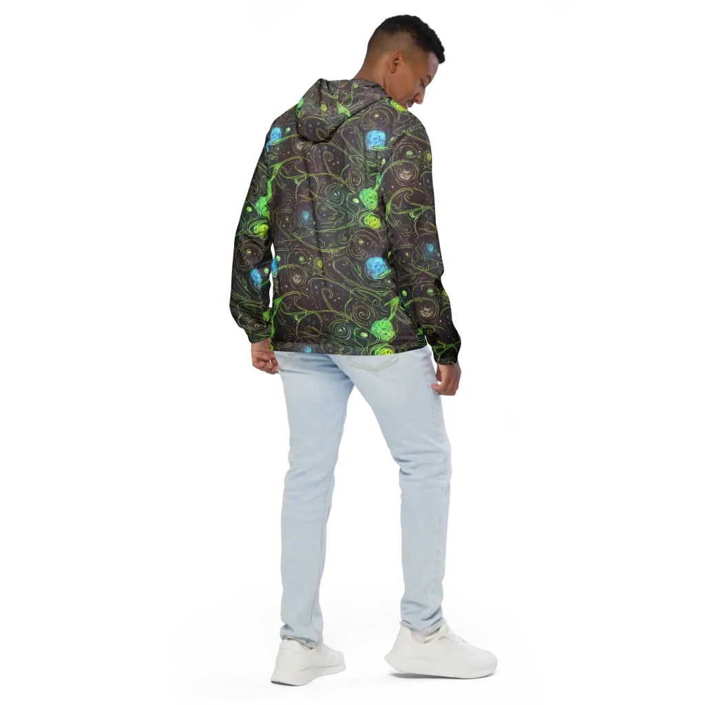 Starfield Scrolls on Men's Windbreaker — Back