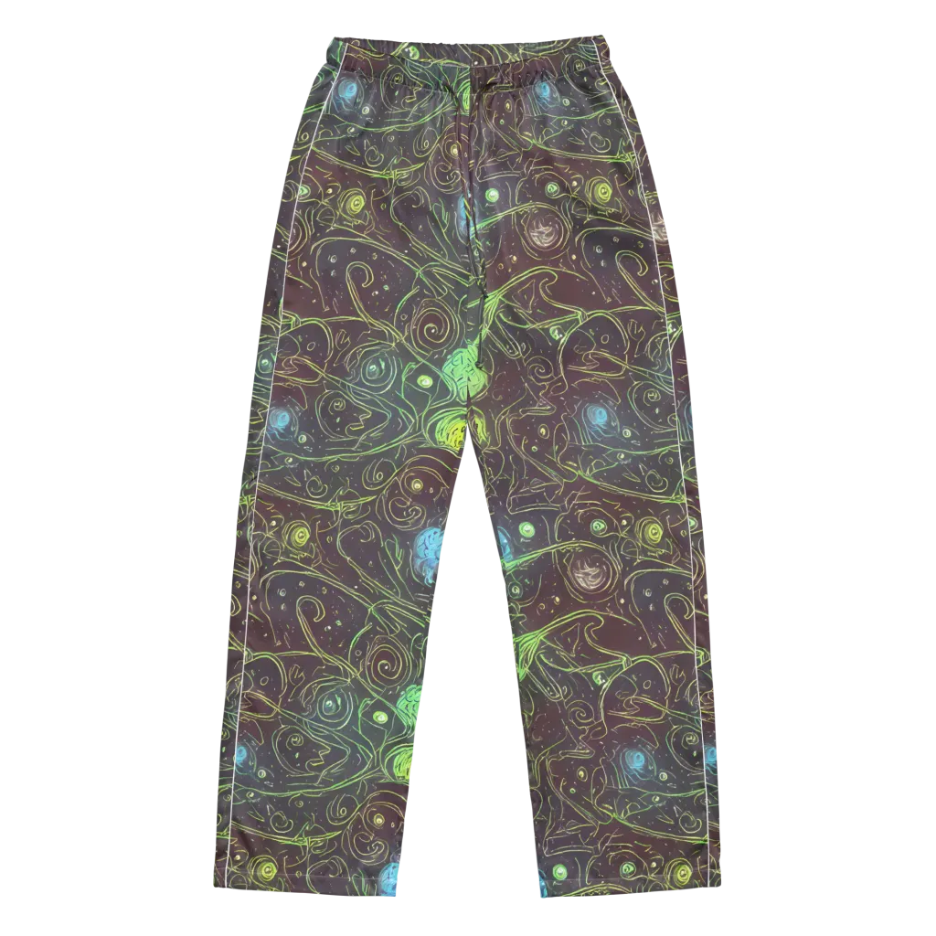 Starfield Scrolls on Women's Pajama Pants — Front