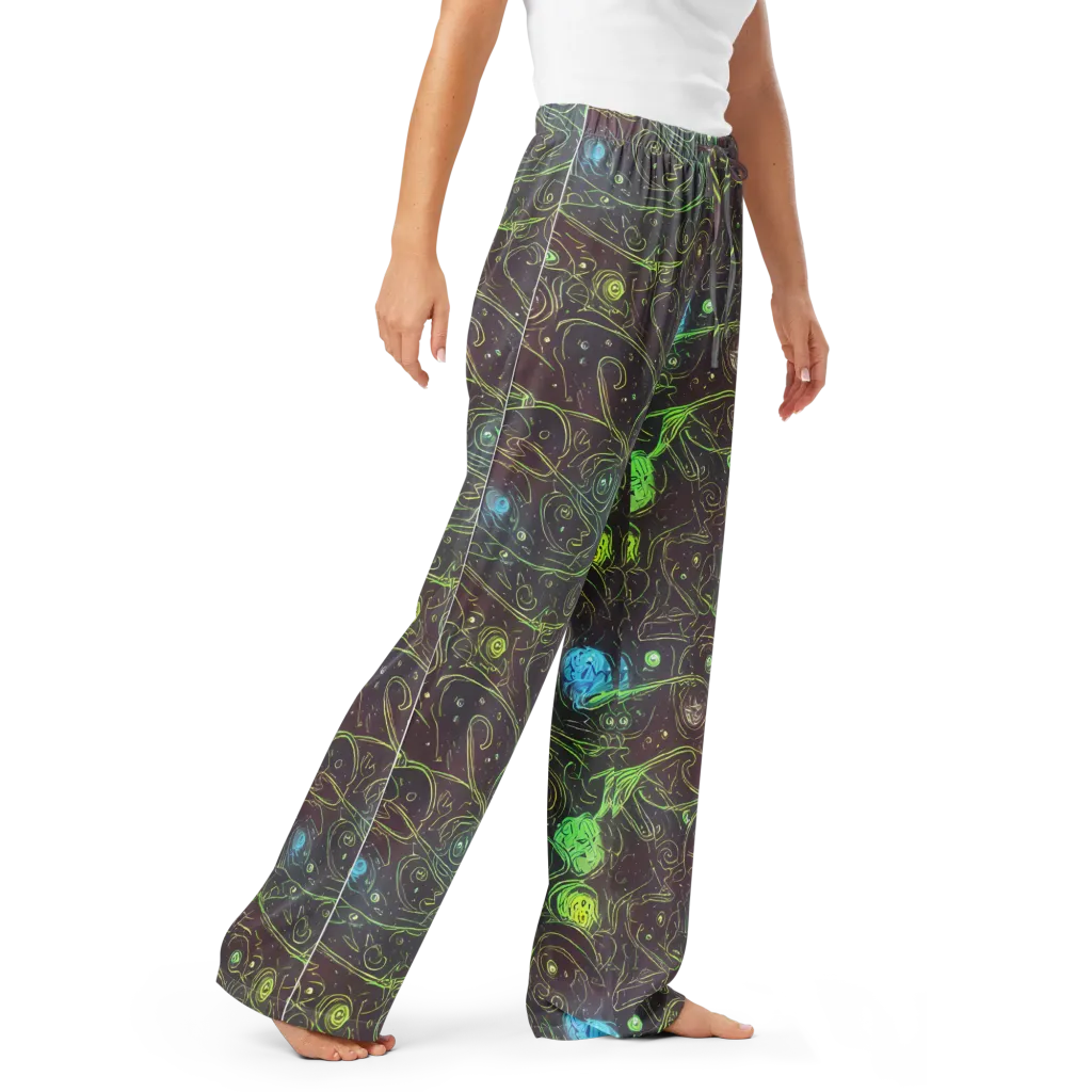 Starfield Scrolls on Women's Pajama Pants — Right Front