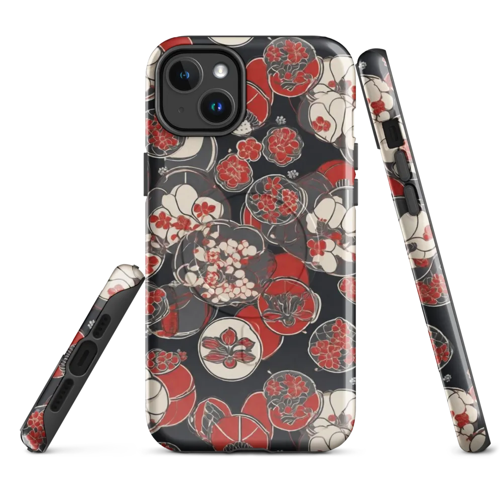 Crimson Camellia on MagSafe Tough Case for iPhone® — Front
