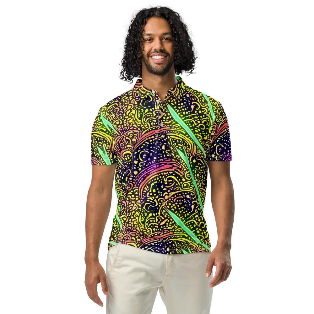 Isenbrant Illumination on Men's Slim Fit Polo Shirt — Front