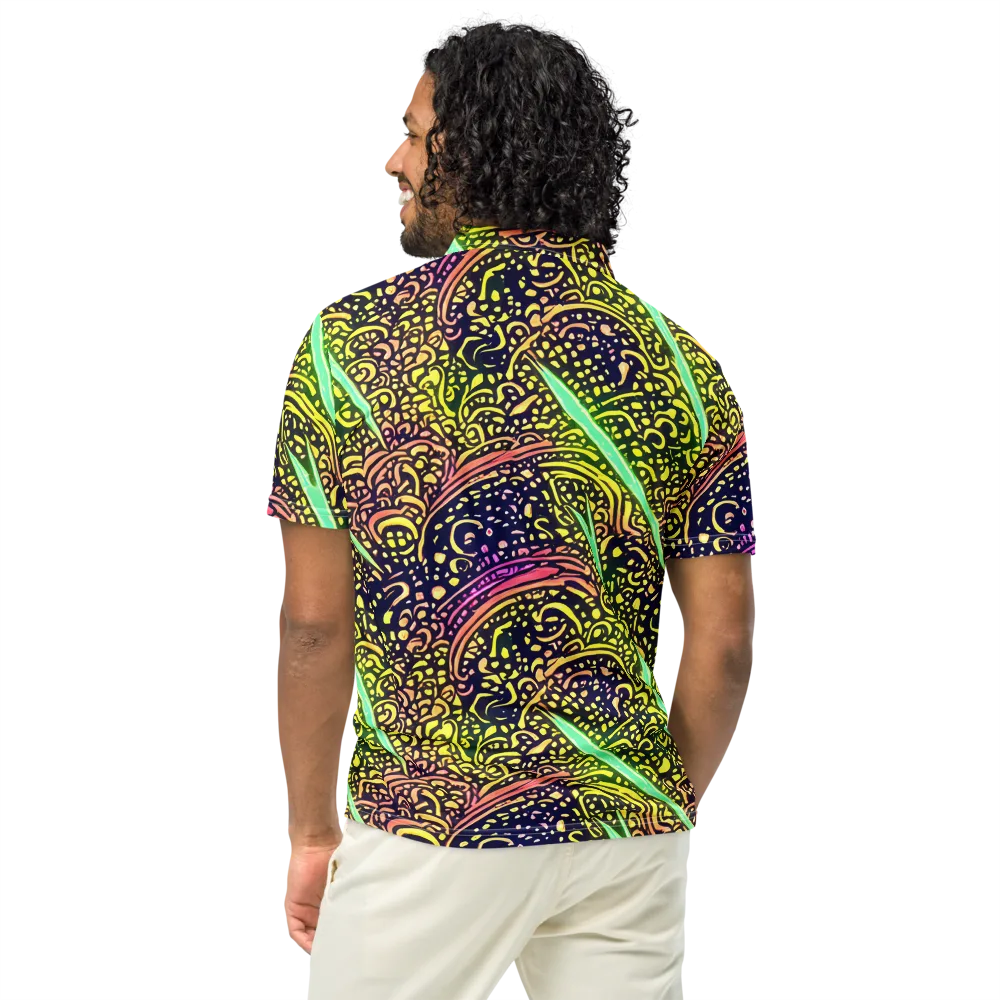 Isenbrant Illumination on Men's Slim Fit Polo Shirt — Back