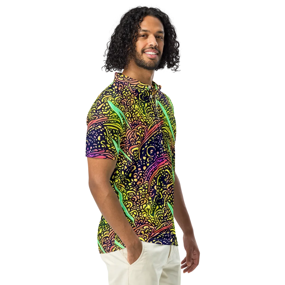 Isenbrant Illumination on Men's Slim Fit Polo Shirt — Right Front
