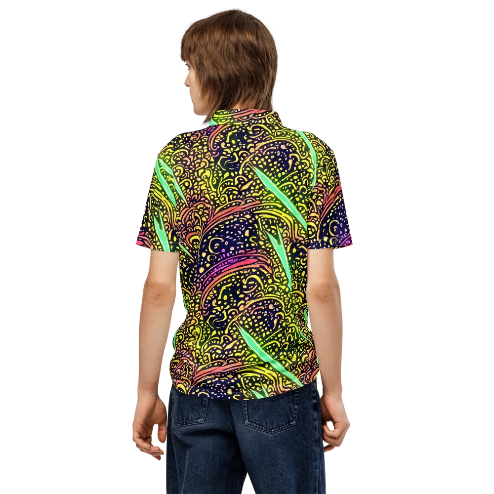 Isenbrant Illumination on Men's Slim Fit Polo Shirt — Back