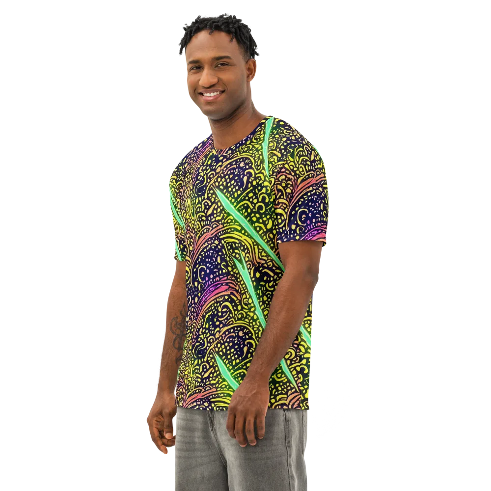Isenbrant Illumination on Men's Cotton Crew Neck T-Shirt — Left Front