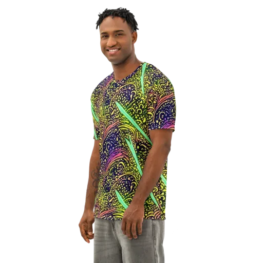 Isenbrant Illumination on a Men's Cotton Crew Neck T-Shirt