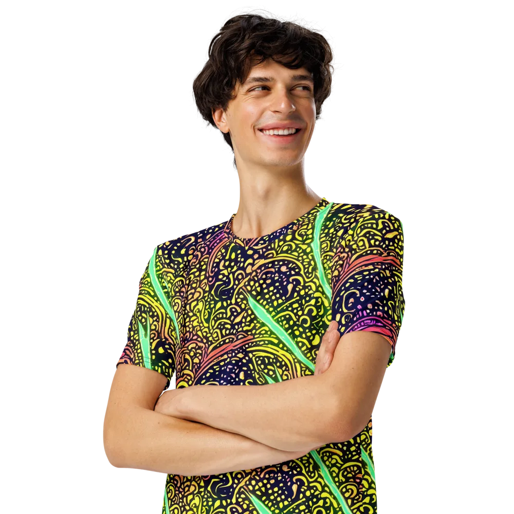Isenbrant Illumination on Men's Crew Neck T-Shirt — Left Front