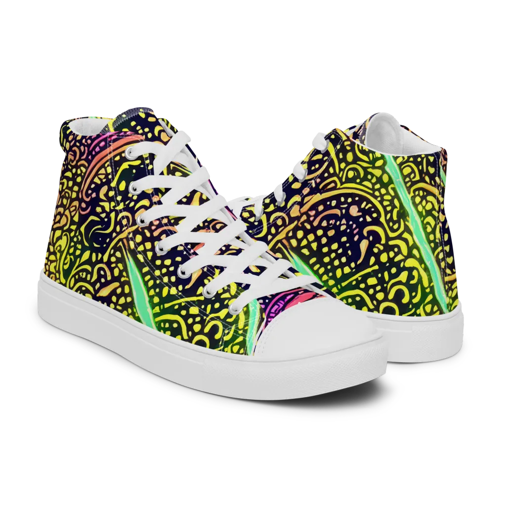 Isenbrant Illumination on Women's High Top Canvas Shoes — Right
