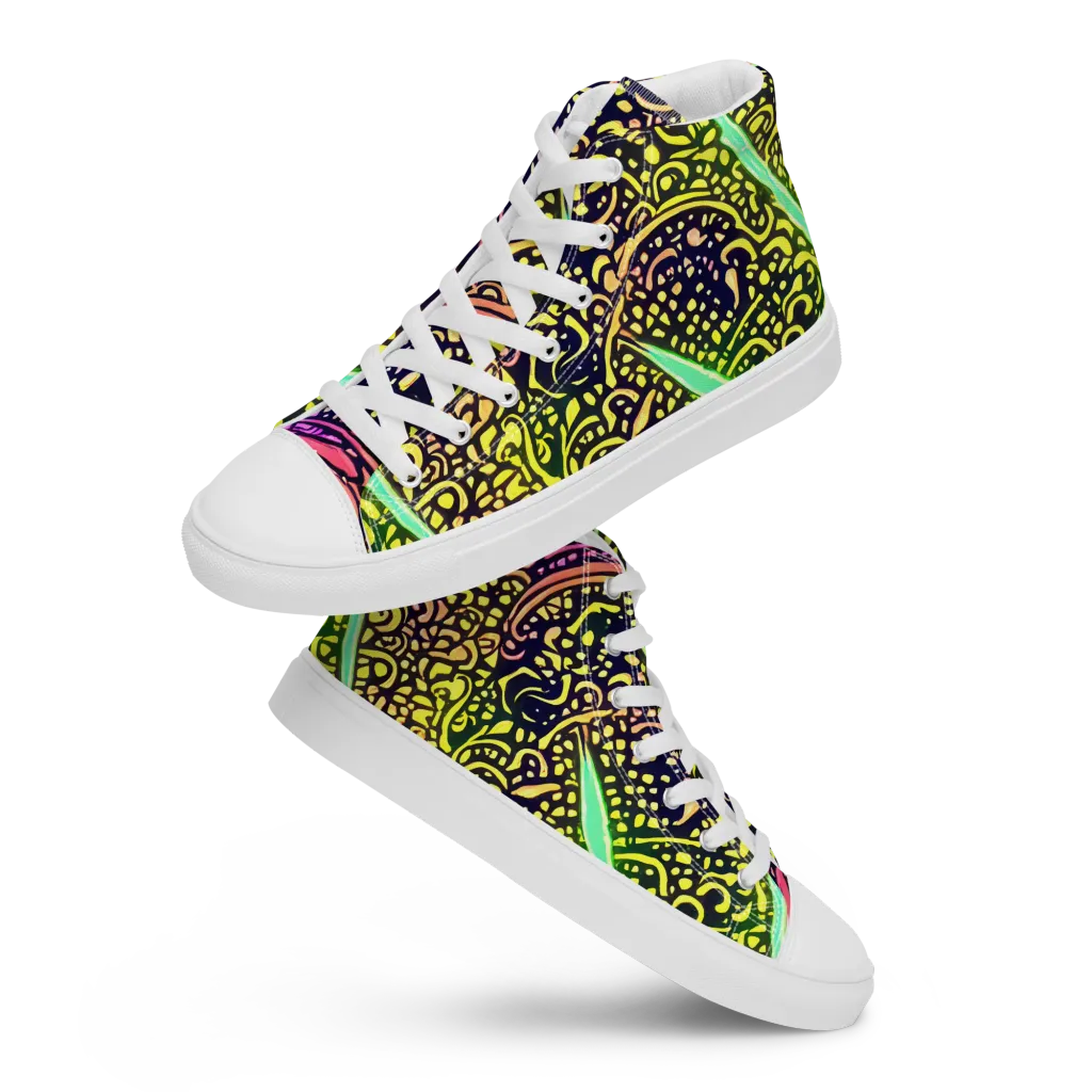 Isenbrant Illumination on Women's High Top Canvas Shoes — Front