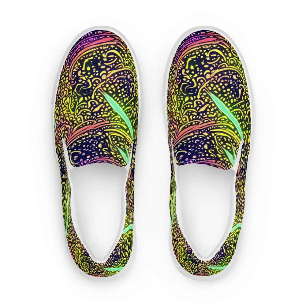 Isenbrant Illumination on Men's Slip-On Canvas Shoes — Front