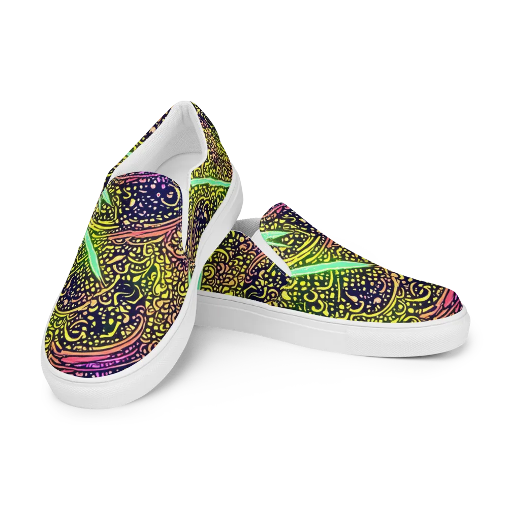 Isenbrant Illumination on Men's Slip-On Canvas Shoes — Left Front