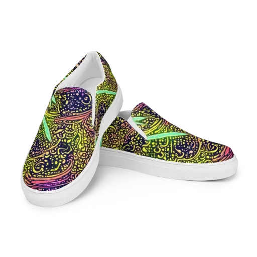 Isenbrant Illumination on a Men's Slip-On Canvas Shoes