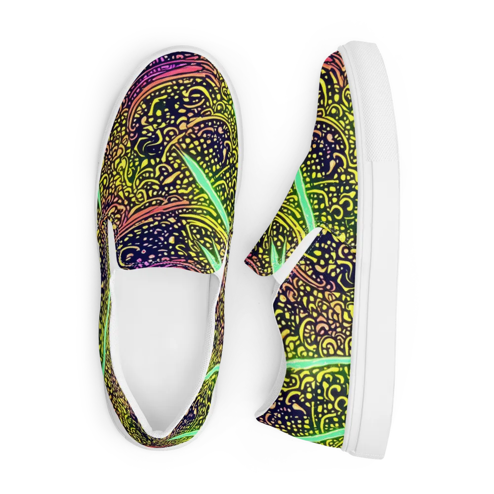 Isenbrant Illumination on Men's Slip-On Canvas Shoes — Front