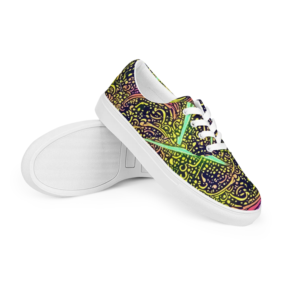 Isenbrant Illumination on Men's Lace-Up Canvas Shoes — Right Front