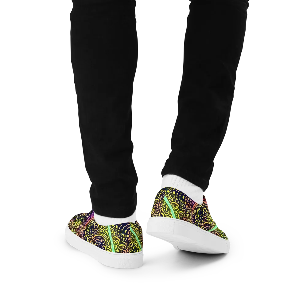Isenbrant Illumination on Men's Lace-Up Canvas Shoes — Back