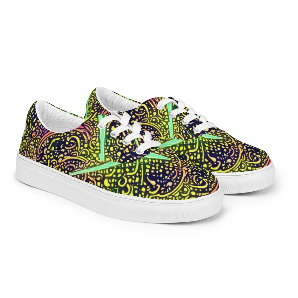 Isenbrant Illumination on Men's Lace-Up Canvas Shoes — Right Front