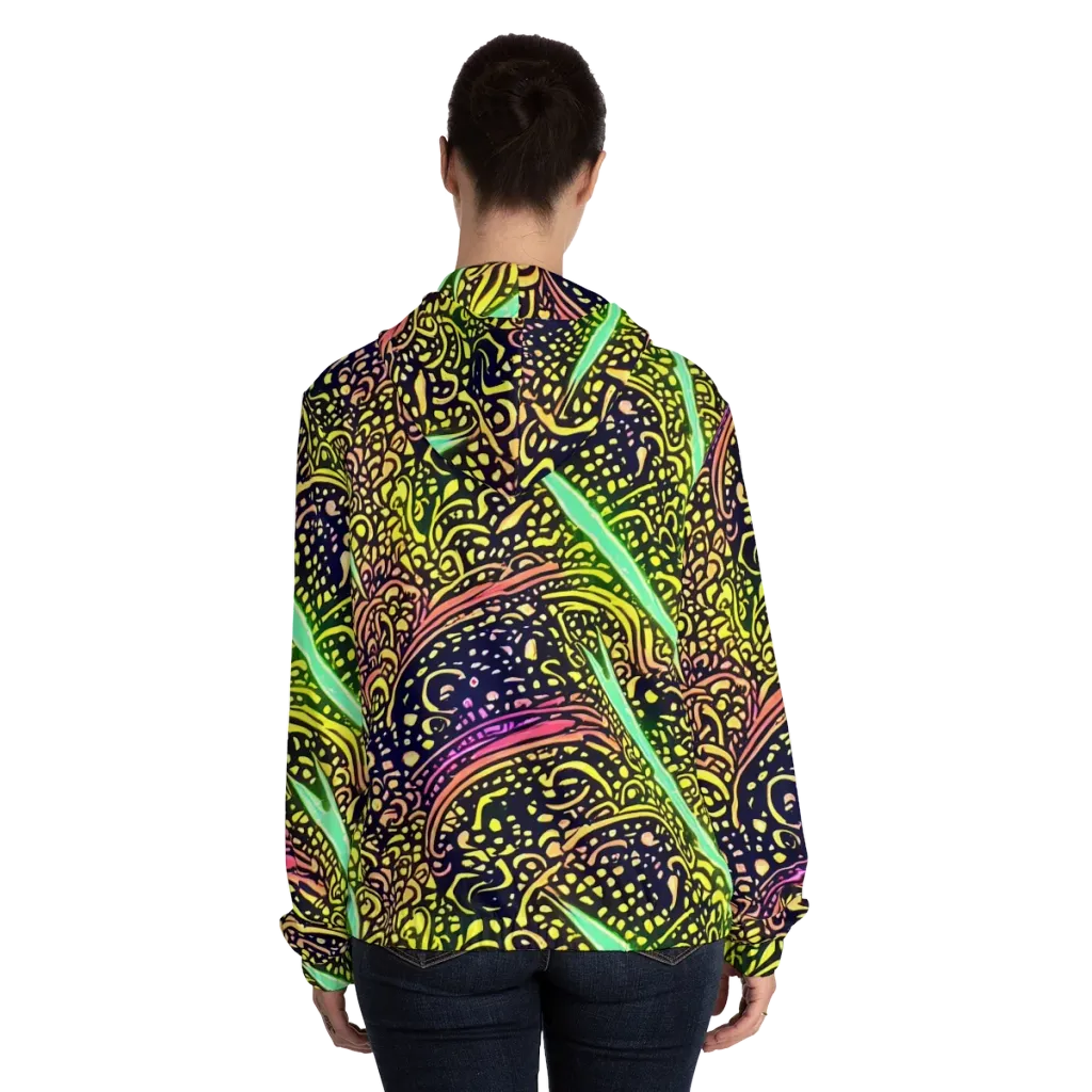 Isenbrant Illumination on Women's Full-Zip Hoodie — Back On Person