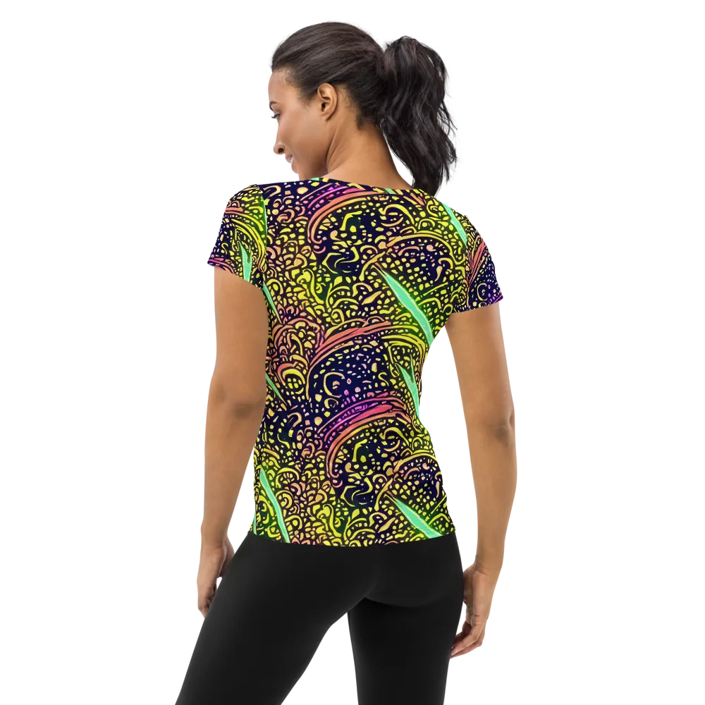 Isenbrant Illumination on Women's Athletic T-Shirt — Back