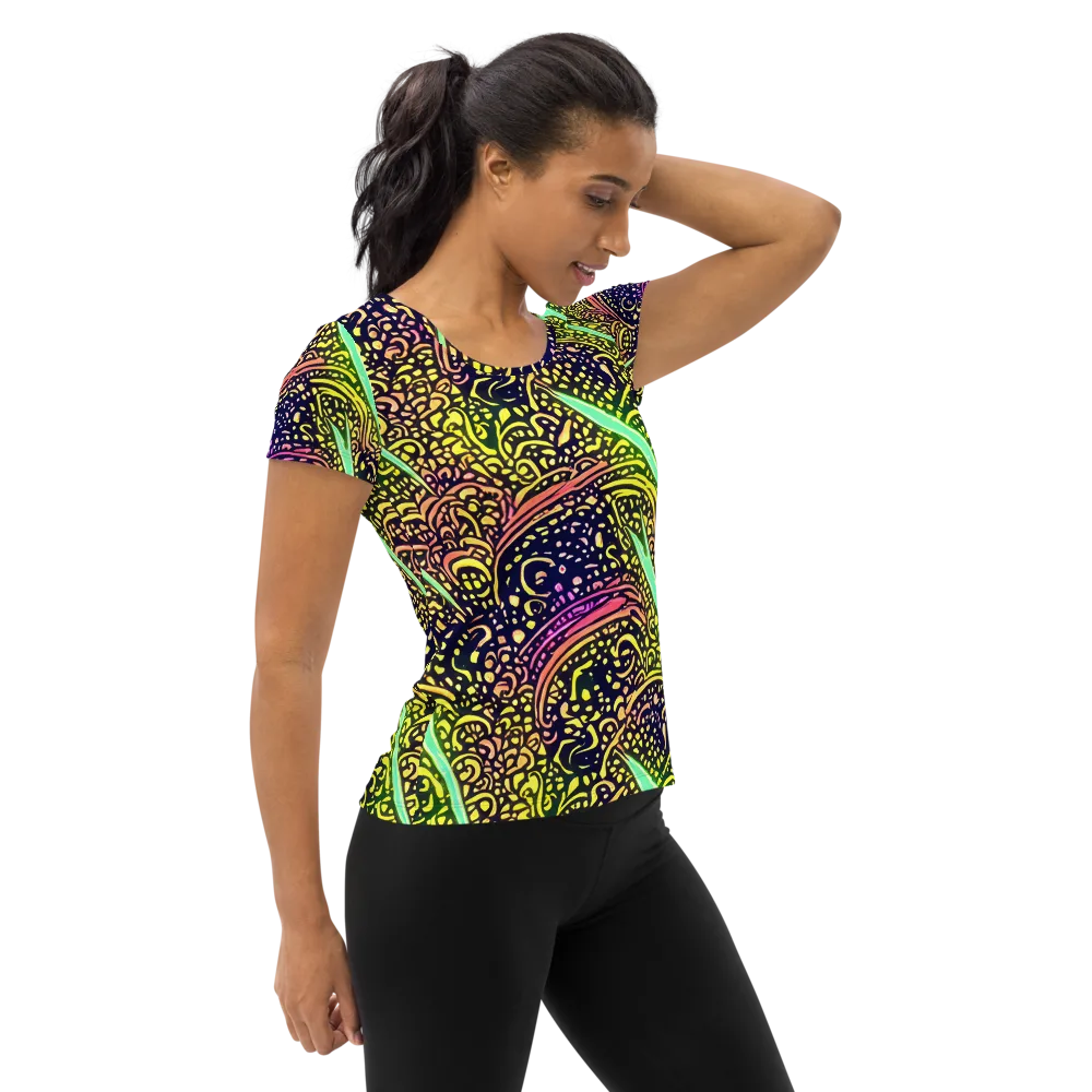 Isenbrant Illumination on Women's Athletic T-Shirt — Right